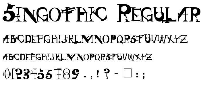 Singothic Regular font